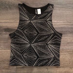 Sparkly semi cropped tank